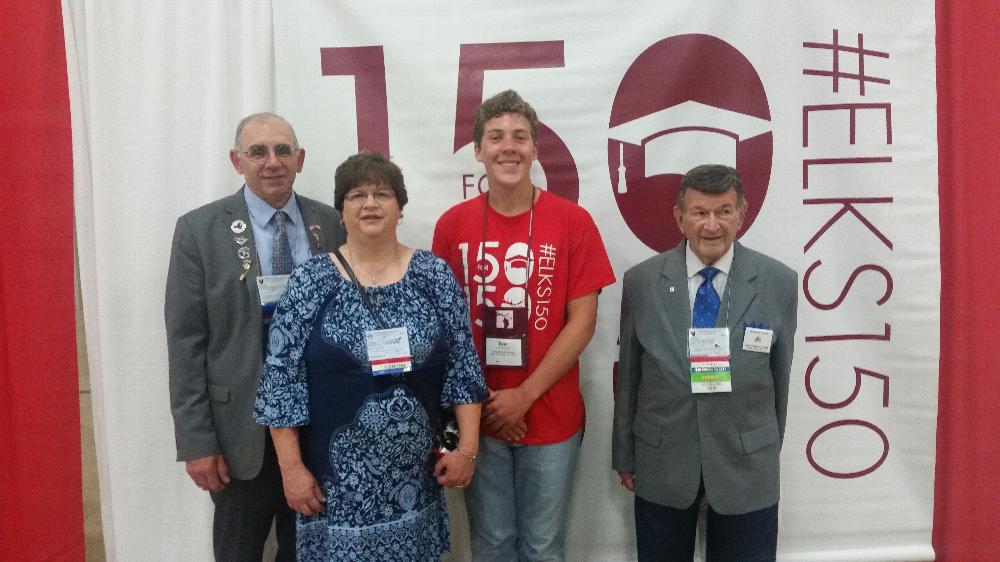 Islip's $30,000, Scholarship winner at 2018 Nation Convention in San Antonio

Exalter Ruler - Joe D'Angelo, his wife Luanne, Scholarship winner Eric Donohue, and PDD,PER, Lou Hernandez